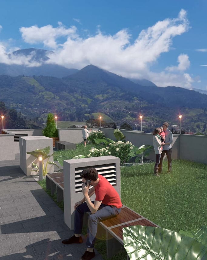 ilustracion-de-personas-en-terraza-al-aire-libre-con-vista-montaña